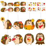 EZdhuawuse Fall Craft for Kids Kindergarten DIY Hedgehog Craft Kits 123Pcs Autumn Thanksgiving Art Craft Make Your Own Hedgehog 