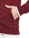 Fyltr Men'S Casual Stand Collar Jacket With Rib Details - Full Zipper | Full Sleeve Branding | Casual Winterwear For Men,Berry Cherry,Berry Cherry,S