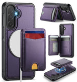 Usroom for Samsung Galaxy A17 Case Wallet Compatible with Magsafe, RFID Blocking Magnetic Card Holder 2 in 1 Detachable Kickstan