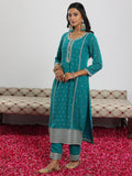 Libas Women'S Georgette Embroidered Kurta Set (49200 Green
