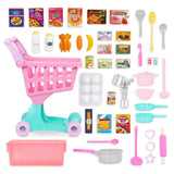Battat- Play Circle- Shopping Cart & Grocery Set For Kids - Toy Food - Play Kitchen- Pretend Play- 3 Years + (50 Pcs)