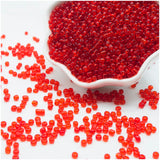 Red Glass Seed Beads 5000 Pcs, 3mm Small Craft Pony Beads Bulk for Bracelets, DIY Necklace Ring Waist Chain