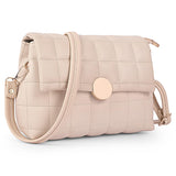 Adisa Women'S Girls Quilted Cross Body Sling Bag With Height Adjustable Belt (Sl5144_Off White),Off-White,,B0DGTMNCFS