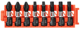 BOSCH CCSV108 8-Piece Assorted Set 1 In. Impact Tough Phillips, Square, and Torx Insert Bits with Clip for Custom Case System