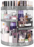 HEMTROY 360 Degree Rotating Makeup Organizer, Extra Large Capacity Cosmetic Storage Unit, Removable DIY 7 Layers Skincare Organi