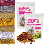 Pampered Chicken Mama Best Eggs Ever! Nesting Herbs for Chickens (2 Pounds Total) for Chicken Nesting Boxes Calcium Supplement f