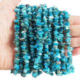 favoramulet 5-8mm Blue Apatite Tumbled Stone Chip Beads for Jewelry Making, Irregular Shaped Healing Crystal Loose Bead Supply, 