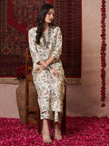 Anni Designer Women'S Rayon Viscose Straight Printed Kurta With Pant (Tirah Cream-Vks01_Xxl_Cream_Xx-Large),Cream,2XL,,,