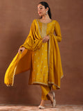 Libas Women'S Silk Blend Kurta Set (49503 Mustard M