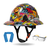 DS-SMAAT Full Brim Hard Hat Vented Cascos De Construccion 6-Point Ratchet Suspension Protective Construction Safety Helmet ANSI 