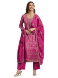 Libas Women'S Chinon Kurta Sets (99072O_Pink_M)
