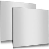 Therwen 2 Pieces 1/8 Inch x 9 Inch x 12 Inch Steel Plate 304 Stainless Steel Plate Thick Stainless Steel Sheet for Cutting, Oven