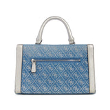 GUESS, Womens, Dili Small Satchel, Denim Logo, One-Size
