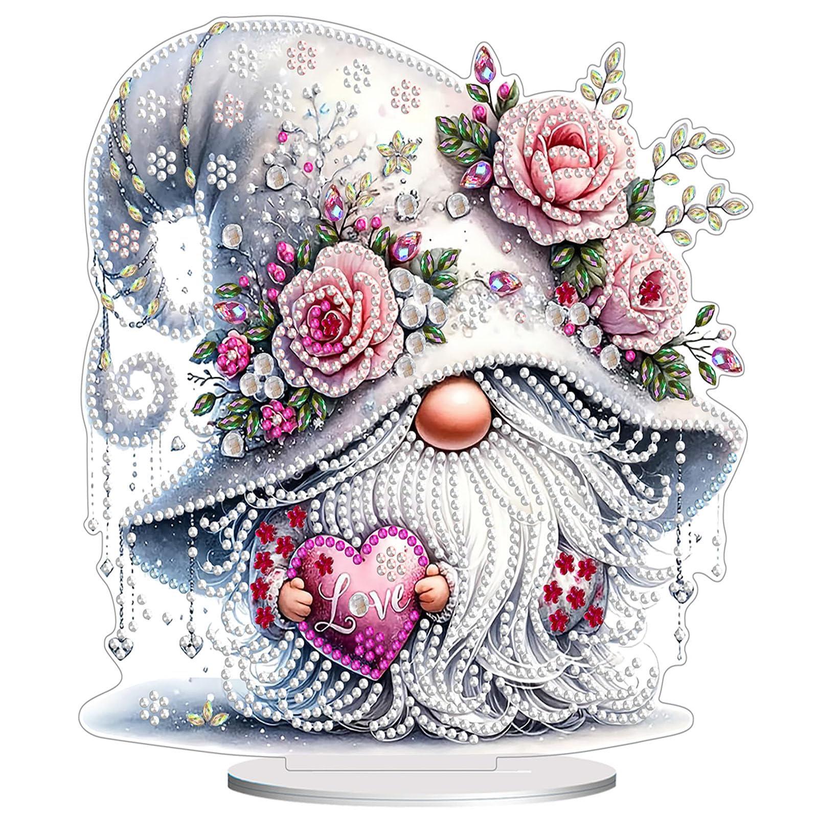 Diamond Painting Kits for Adults Beginners, 5D Full Drill Dwarf Love Crystal Art Desktop Ornament, DIY Single Sided Home Office 