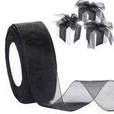 Outus Sheer Organza Ribbon for Gift Wrapping Chiffon Tulle Mesh Ribbon Clear Weeding Christmas Tree Decor DIY Crafts(1.6 Inch Wi