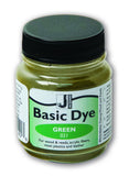 Jacquard Basic Dye .5oz - Green - The Perfect Solution for Hard to Dye Materials - Wood - Reeds - Straw - Paper - Leather - Hemp