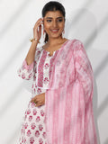 Libas Women'S Pure Cotton Kurta Set (49069_Off White Off White 2Xl