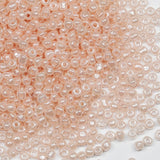Bulk 4mm Lotus Root Pink Seed Beads for Jewelry Making 200 Grams About 3380pcs,6/0 Glass Craft for Making Earrings, Bracelets, P