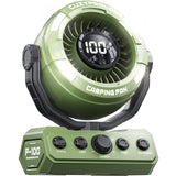 CuzyFeelin Portable Fan Rechargeable - Versatility Camping Fan with LED Lantern & Hook - USB Battery Powered, Cordless, 15-80H, 