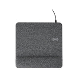 Allsop Powertrack Plush Wireless Charging Mouse Pad with Wrist Rest, 11.8 x 11.6, Gray