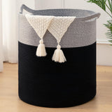 OIASKET Laundry Basket, 100L Large Laundry Hamper, Tall Woven Rope Storage Basket for Blanket Toys Pillows Towels, Baby Nursery 