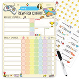 Chore Chart for Kids at Home,Video Game Magnetic Reward Chart for Kids Behavior; Behavior Chart for Kids,Good Responsibility Cha
