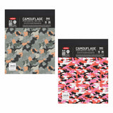 Anupam Camouflage Writing Pad 22X29Cm Lined Paper 65Gsm Wide Ruled 80 Sheets Notepad, Micro Perforated Notebook With Strong Back