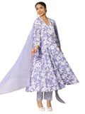 Libas Women'S Cotton Kurta Sets (400095O_Lavender_L)