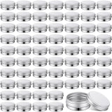 300 Pcs 0.5 oz Salve Tins with Lids Bulk Lip Balm Containers Round Metal Containers with Screw Top Lids Aluminum Silver Tin Cans
