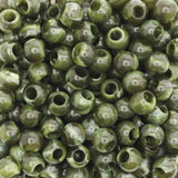 300 Acrylic Large Hole Beads for Crafts and for Hair 10mm x 12mm Acrylic Barrel Beads with 5.7mm Large Hole in Camo, Olive Green