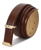 Gil Genuine Leather Tan Belt For Men Perfect For Formal And Casual Wear With Adjustable Waistband Buckle, Classic And Original D