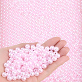 XIANNVXI Light Pink Pearl Beads for Jewelry Making 500Pcs 8mm Round Pearl Beads with Hole for Crafs Bracelets Necklace Making