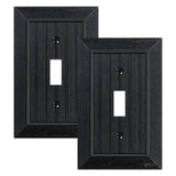 2-Pack Classic Beadboard Single Toggle Light Switch Cover Plate, Unbreakable Polycarbonate Decorative Switch Plate Covers, Matte