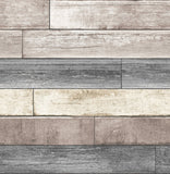 NuWallpaper NU3130 Reclaimed Wood Plank Natural Peel & Stick Wallpaper, Neutral