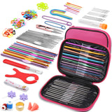 IMZAY 110 Pcs Crochet Hooks Set, Crochet Hooks Kit with Storage Case, Crochet Needles Set, Ergonomic Knitting Needles Stitch Mar
