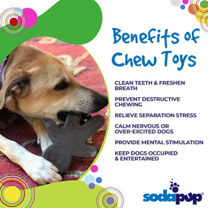 Sodapup Gingerbread Man - Durable Dog Chew Toy Made In Usa From Non-Toxic, Pet Safe, Food Safe Nylon Material For Mental Stimula