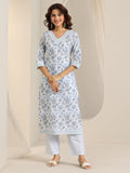 Libas Women'S Cotton Kurta Sets (400542_White_M)