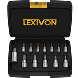 LEXIVON HEX Bit Socket Set, Premium S2 Alloy Steel | 13Piece Metric 2mm 14mm Set | Enhanced Storage Case (LX141)