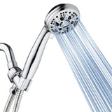 AquaDance High Pressure 6-Setting 3.5 Chrome Face Handheld Shower with Hose for the Ultimate Shower Experience! Officially Indep