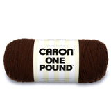 Caron One Pound Solids Yarn, 16oz, Gauge 4 Medium, 100% Acrylic Espresso For Crochet, Knitting & Crafting ( 1 Piece )