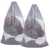 DuomiW 2 Pack Mesh Laundry Bags, 24 x 36 Inches Heavy Duty Drawstring Bag, Factories, College, Dorm, Travel and Apartment Dwelle