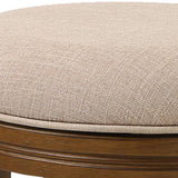 New Ridge Home Goods Victoria 26In. Counter-Height Backless Wood Swivel Barstool With Upholstered Seat, Honeysuckle