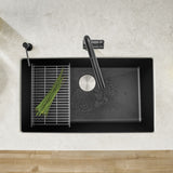 Blanco, Anthracite 440149 Precis Silgranit Super Single Undermount Kitchen Sink, 32 X 19