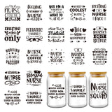 AFRITEE UV DTF Cup Wraps - 20 Sheets Nurse Motivational Quotes UV DTF Tumbler Wrap for 16 20 oz Glass, Nursing is My Passion Fun