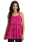 Libas Women'S Cotton Abstract Anarkali Kurti (29387O_Pink_L)