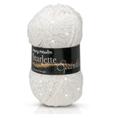 MARY MAXIM White Starlette Sparkle Yarn