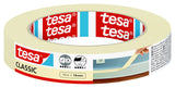 tesa Masking Tape Classic - Painter's Tape for Masking During Painting Work - Solvent-Free, Removable Without Residue - 50 m x 1