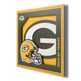 YouTheFan NFL Green Bay Packers 3D Logo Series Wall Art - 12x12