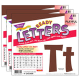 Chocolate 4 Playful Combo Ready Letters, 3 Packs