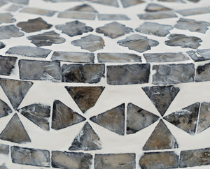 Global Archive Handcrafted Capiz Shell Terrazzo Modern Accent End Table